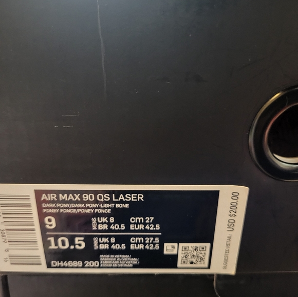 Nike Air max qs laser , Dark pony/light bone, new inbox - Picture 2 of 2
